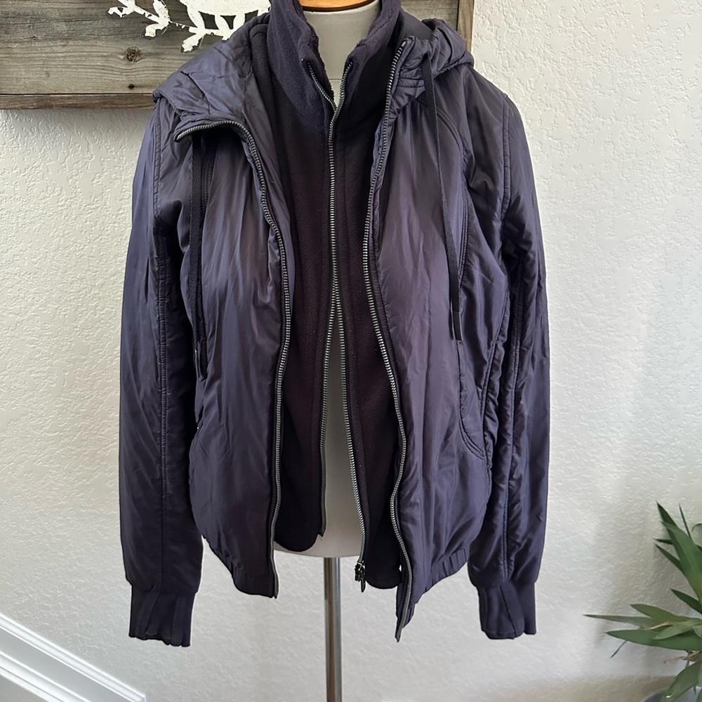 Lululemon Glide Scuba hoody dark purple size 6 FLAW